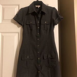 Grey button down dress